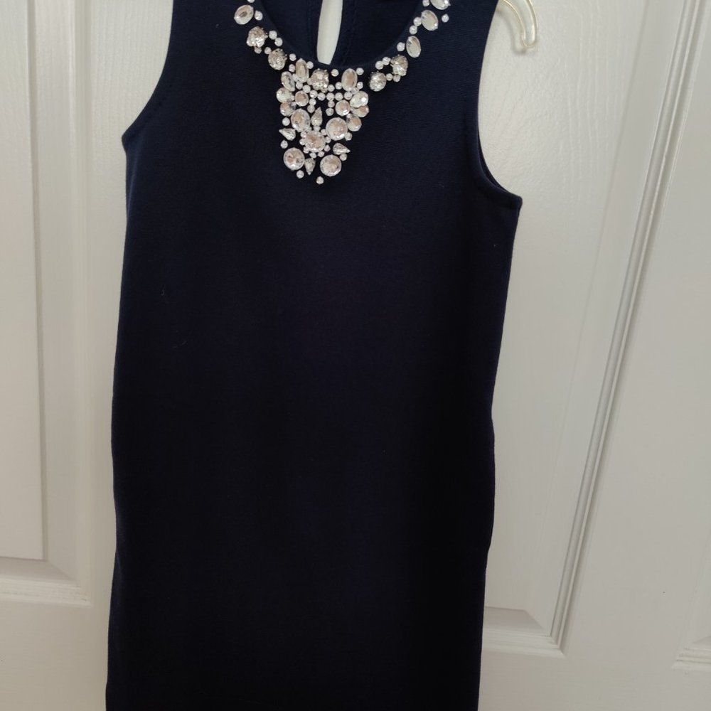Crewcuts Girl's Navy Rhinestone Dress
